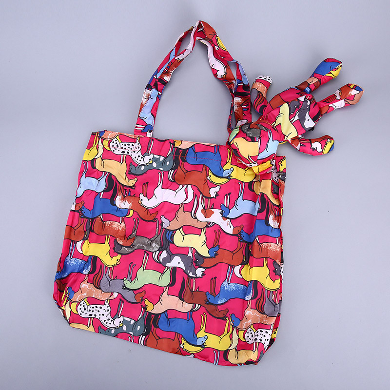 小熊收藏式环保袋 时尚创意花纹便携环保袋可爱公仔包包 GY234