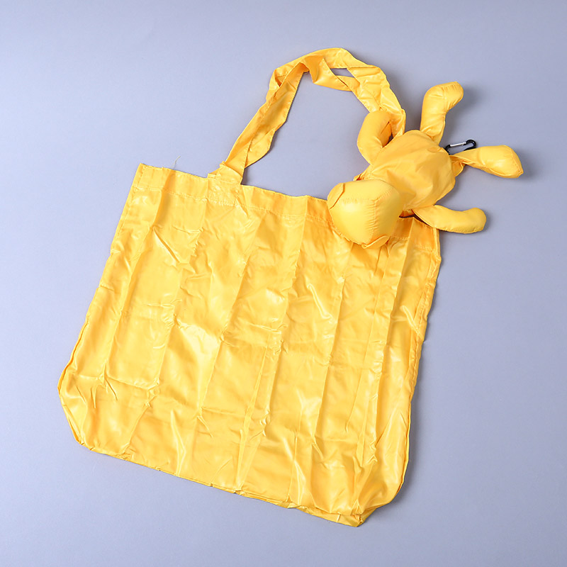 小熊收藏式环保袋 时尚简约纯色便携环保袋可爱公仔包包 GY684