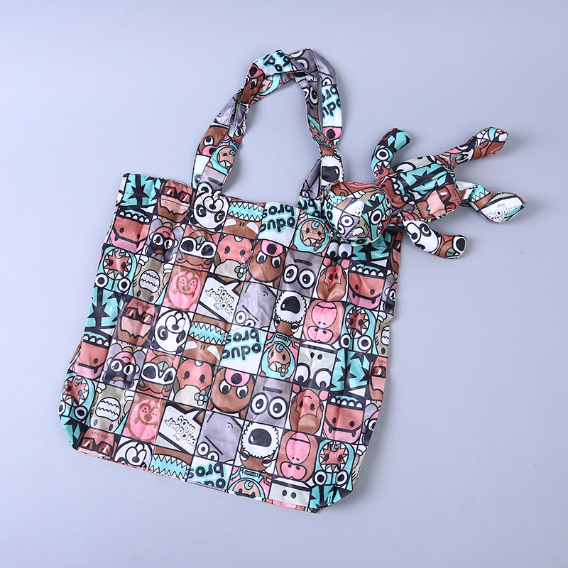 小熊收藏式环保袋 时尚创意花纹便携环保袋可爱公仔包包 GY724
