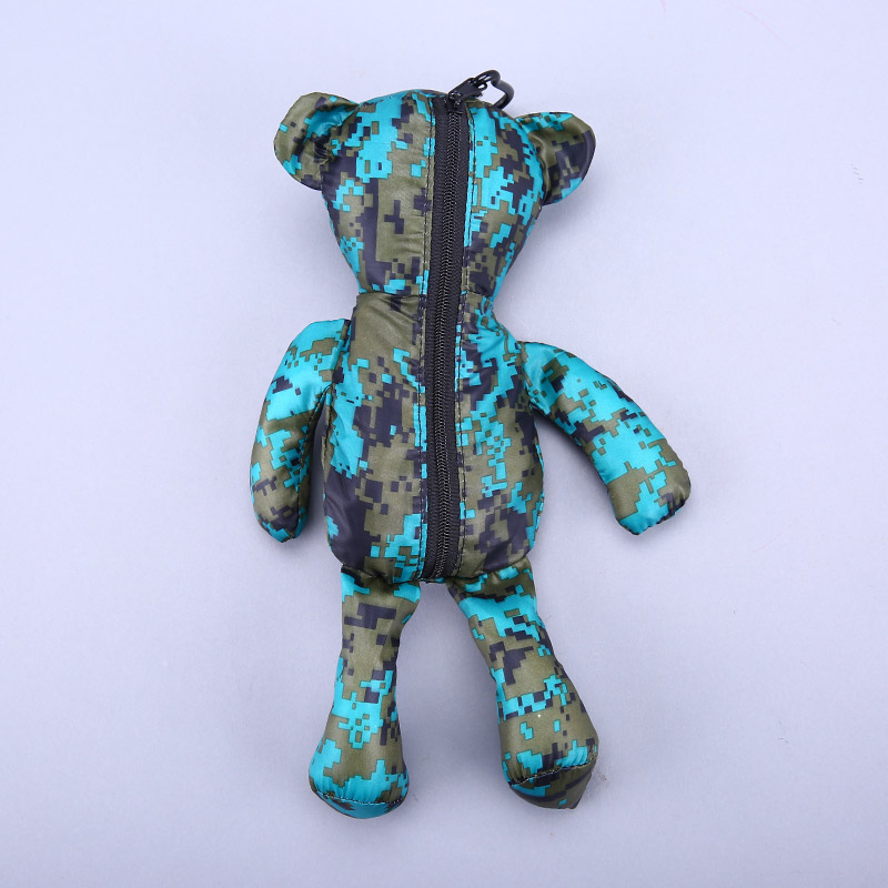 小熊收藏式环保袋 时尚创意花纹便携环保袋可爱公仔包包 GY122