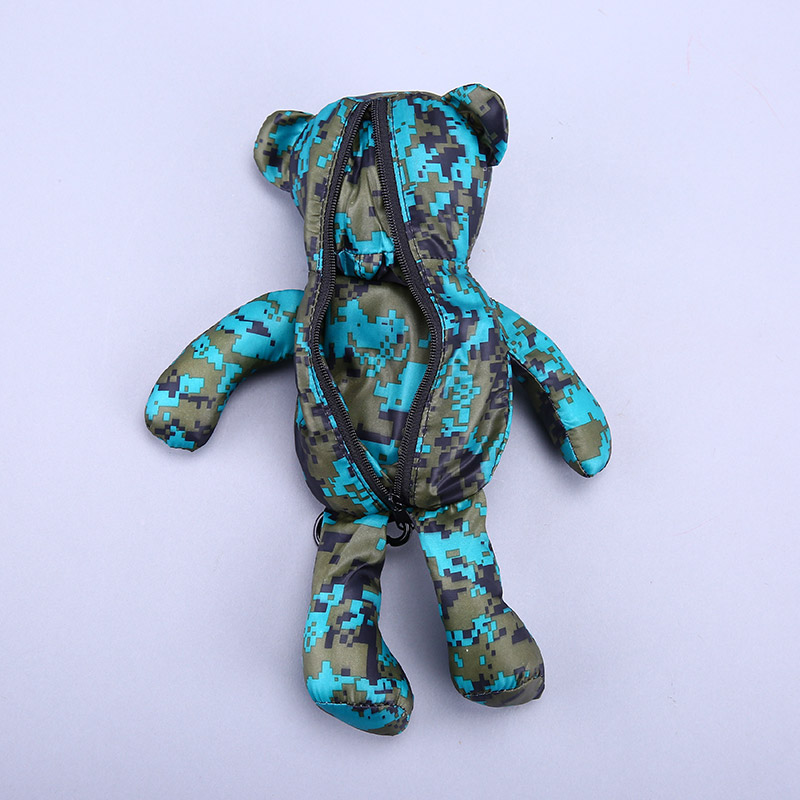 小熊收藏式环保袋 时尚创意花纹便携环保袋可爱公仔包包 GY123