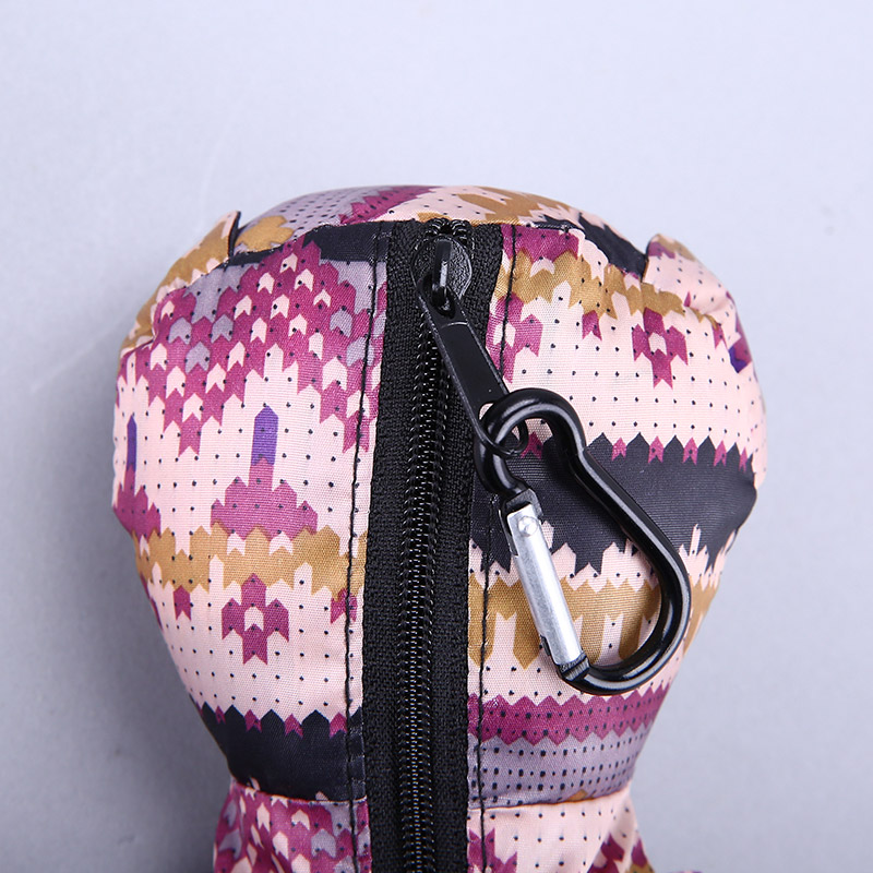 小熊收藏式环保袋 时尚创意花纹便携环保袋可爱公仔包包 GY145