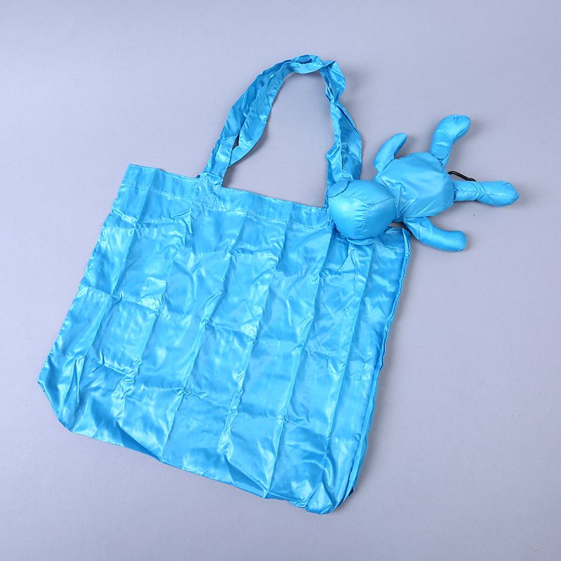 小熊收藏式环保袋 时尚简约纯色便携环保袋可爱公仔包包 GY804