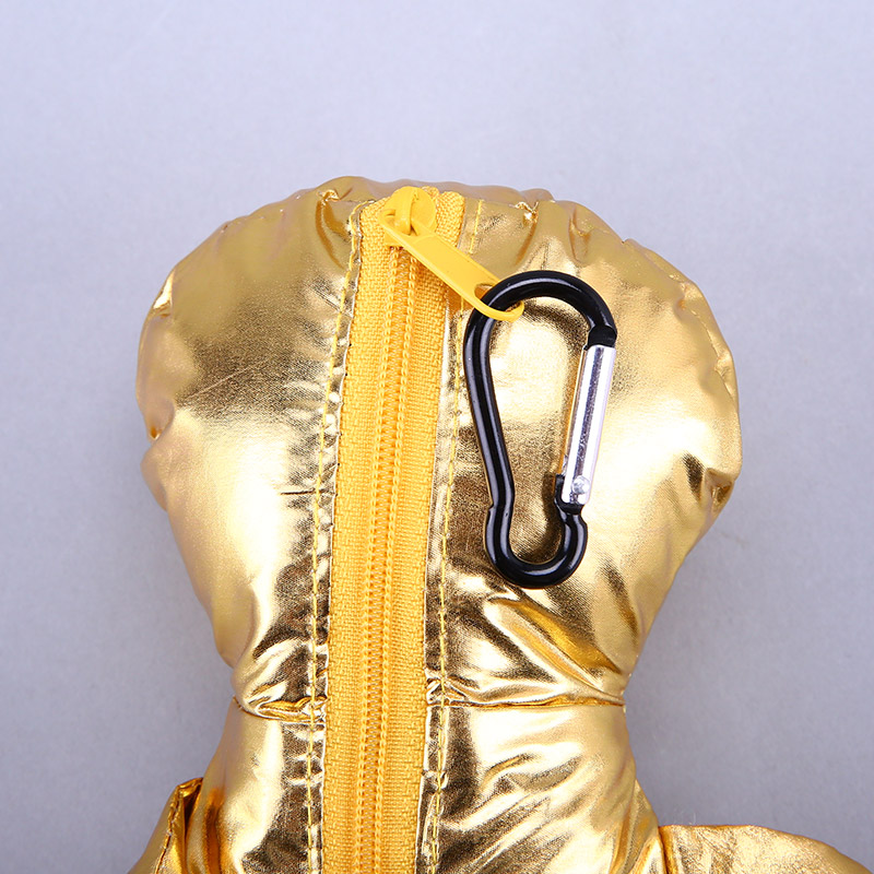 小熊收藏式环保袋 时尚简约金色便携环保袋可爱公仔包包 GY105