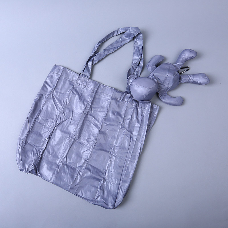 小熊收藏式环保袋 时尚简约纯色便携环保袋可爱公仔包包 GY704