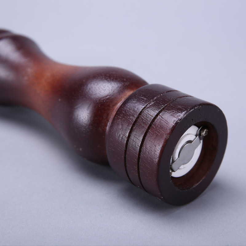 6寸棕色橡木研磨器 胡椒粉研磨器手动橡木胡椒磨花椒辣椒研磨器 ZS405