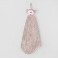 浅棕色可爱小猴子卡通小方巾 ZN255