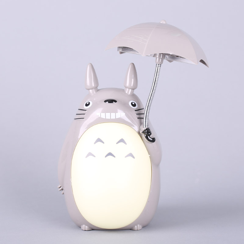 现代简约可爱卡通龙猫撑伞造型台灯学习灯1