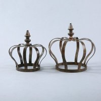 简约创意装饰摆件两件套 深色铁艺王冠家居摆设装饰品摆件 SS051
