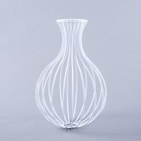 简约创意装饰花瓶摆件 白色铁艺束口花瓶家居摆设装饰品摆件 SS058