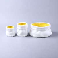 简约创意装饰陶瓷罐摆件三件套 双色瓷罐家居摆设装饰品摆件 SS088