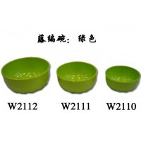 美耐皿餐具韩式糖果色藤编碗
