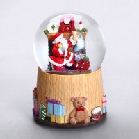 树脂音乐盒 创意欢乐圣诞老人水晶球 圣诞节礼物生日礼物 专属定制（七天）树脂摆件 MG-589