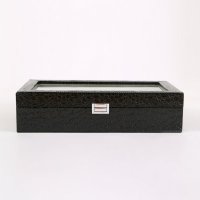 高档密度板+pu皮+绒布+五金手表盒收纳盒长十二格表盒YPX-12#CXSBH