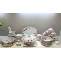 高档骨瓷餐具72头花之恋套装餐具