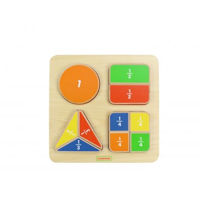 贝思德 木质几何形状分数学习板 玩具