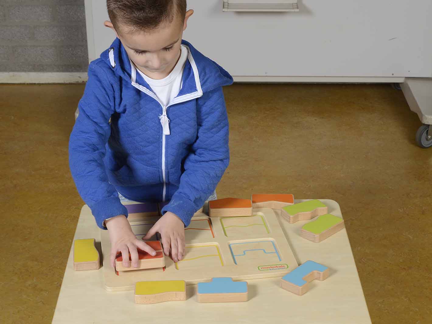 贝思德 木质方块拼接学习板 玩具3