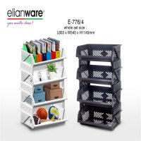 简约塑料家居杂物四层收纳架子E-776/4