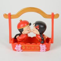 大禹家喜 结婚礼物阿二情史创意礼品树脂工艺家居摆件DY9457