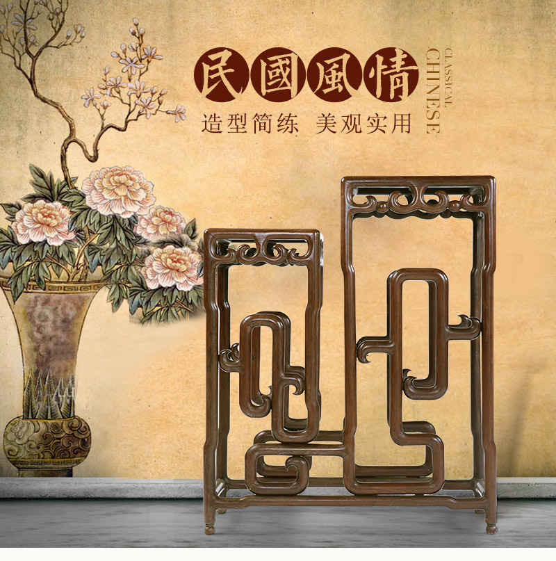 红木高低花几，民国（不含税）1