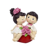 结婚礼品西式小姬坐桃心摆件时尚创意家居用品送礼结婚礼物DY9678