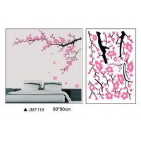 粉色花瓣电视沙发背景墙温馨浪漫墙贴画