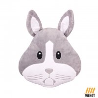现货批发代销创意QQ表情兔子毛绒玩具公仔抱枕