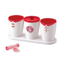 安雅婚庆洗漱套装刷牙杯子漱口杯剃须刀架情侣牙刷架创意结婚用品