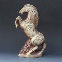 雕塑 纯手工简约志在千里铜色陶艺摆件陶瓷摆件家居装饰摆件
