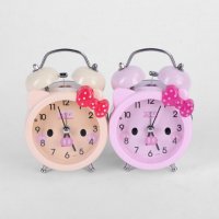 3寸圆形小猪打铃钟17063卡通儿童闹钟 JSD82