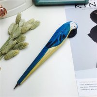 蓝鹦鹉 木制动物笔木雕笔