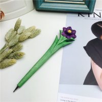 紫花 木制笔木雕笔