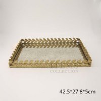 欧式简约风格金属托盘摆件家居装饰摆件