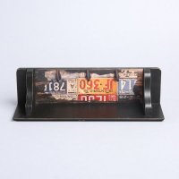 现代欧式创意拼接车牌木挂钩 木艺铁钩挂钩玄关客厅卧室挂钩饰品 10MG716QGT2