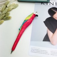 红身鹦鹉 木制动物笔木雕笔