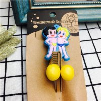 卡通创意吸盘吸墙牙刷架