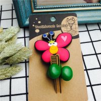 红色蝴蝶 创意吸盘吸墙牙刷架