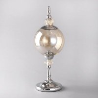 欧式复古风格玻璃烛台摆件高档装饰品