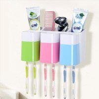 雅奇 吸壁式牙刷架套装创意洗漱套装漱口杯刷牙杯牙刷杯
