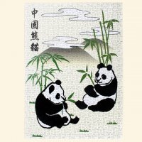 中国熊猫成人拼图500片加厚纸质儿童早教益智拼图玩具墙壁挂画