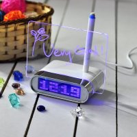 好时达正品 时尚留言板时钟 荧光留言板 创意礼品HSD1141A