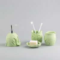 龟背竹砂岩卫浴四件套