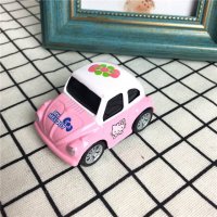 模型车 粉色蝴蝶结小汽车模型玩具车