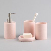 圆形仿大理石卫浴四件套