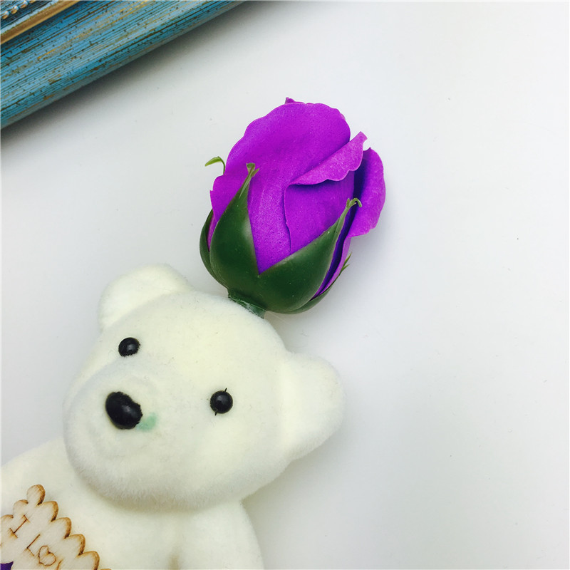 紫色爆款玫瑰香皂花束礼盒康乃馨肥皂花批发情人节母亲节生日礼品厂家3