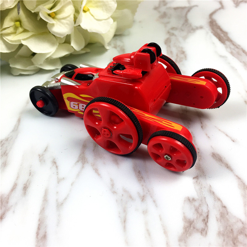 新款创意电动遥控红色多轮玩具车6