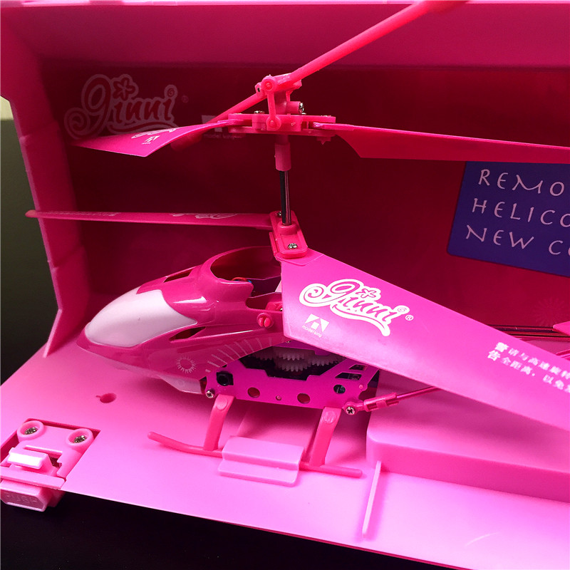 迷人芭比粉模型飞机新款创意电动遥控玩具车6