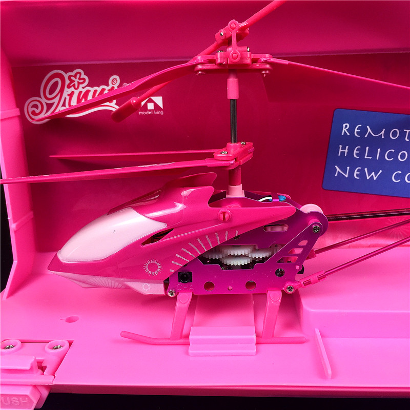 迷人芭比粉模型飞机新款创意电动遥控玩具车8