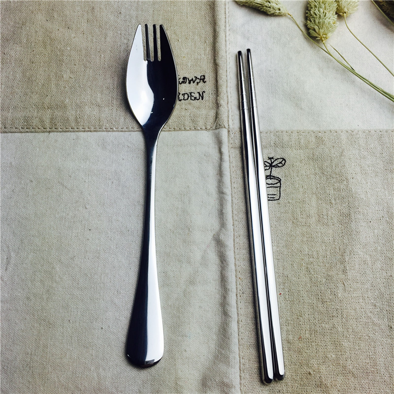 不锈钢便携餐具筷勺套装筷子勺子实用便携餐具1