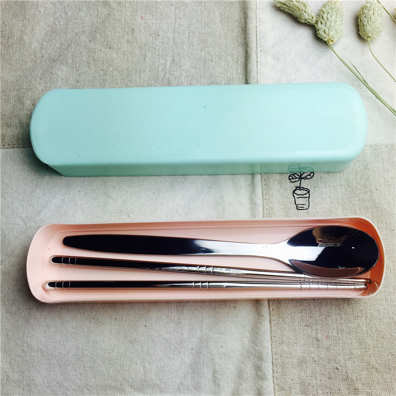 不锈钢便携餐具筷勺套装筷子勺子实用便携餐具1